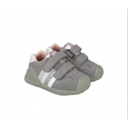 Sapatilha com Velcro Grigio...