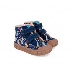Botin Estampado Azul...