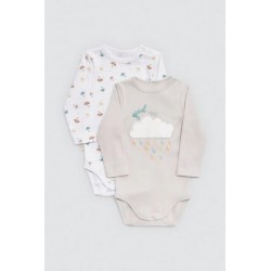 Pack 2 Body Estampa Cinza...