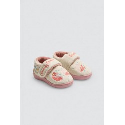 Pantufa com Velcro Unicórnio