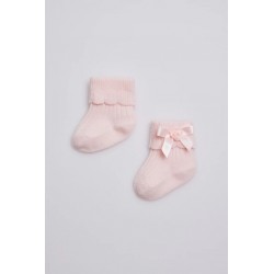 Meias Caneladas com Laço...