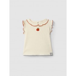 T-Shirt Malha Canelada com...