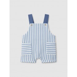 Jardineira Riscas Azul...