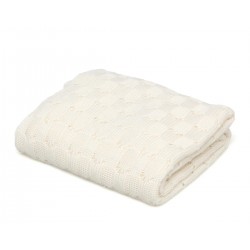 Manta de Bambu Branco Cru...