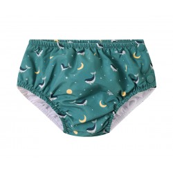Cueca Fralda Whale Teal...