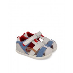 Sandália Lona Básica Bege e...