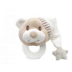 Peluche Mordedor Urso Bege...